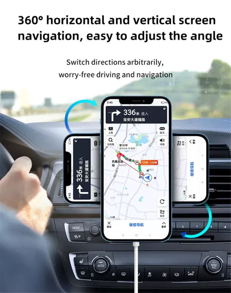 30W Magnetic Car Wireless Charger macsafe for iPhone 12 13 14 15 pro max mini Air Vent Car Phone Holder Stand Fast Car Charging - Image 2
