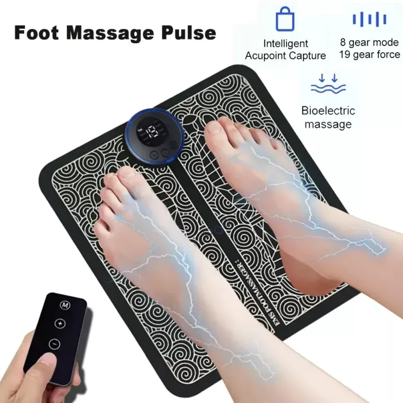 Electric EMS Foot Massager with Remote Control for Men and Women