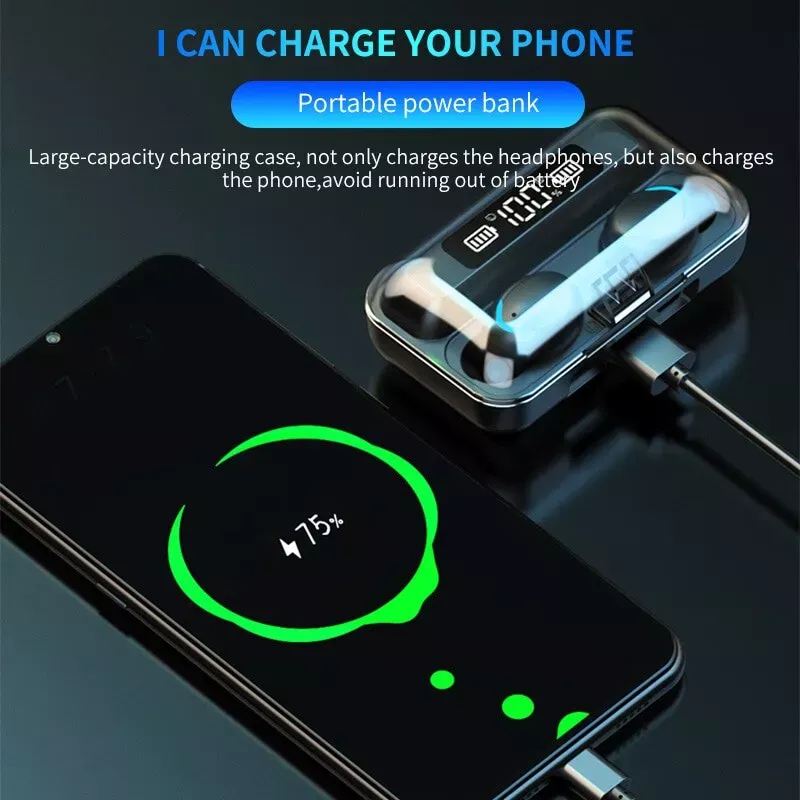 F9 Wireless Earphones Bluetooth TWS LED Display - Image 3