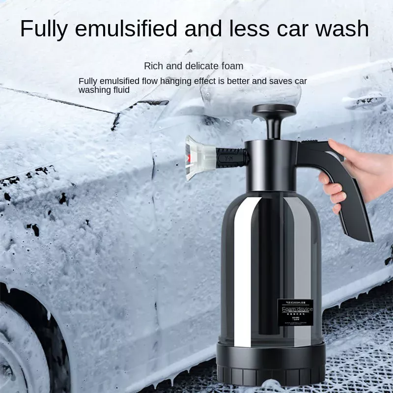 2L Hand Pump Foam Sprayer with 3 Types of Nozzle Hand Pneumatic Foam Cannon Snow Foam Car Wash Spray Bottle Car Window Cleaning - Image 3