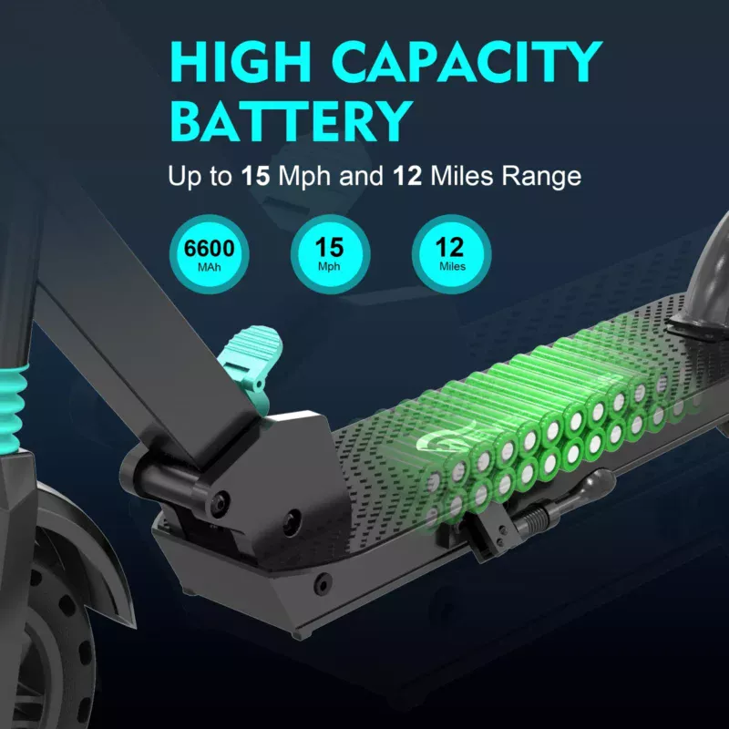 EVERCROSS E8 Electric Scooter - 8" Tires, 350W Motor up to 15 MPH & 12 Miles, 3 Speed Modes Foldable Commuter Electric Scooter - Image 3