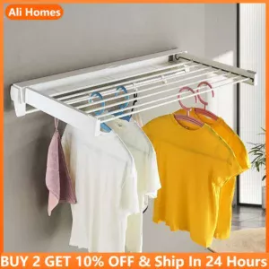 Retractable Clothes Hanger/ Invisible Wall Mounted Hanger/ Drying Rack Clothes Rack