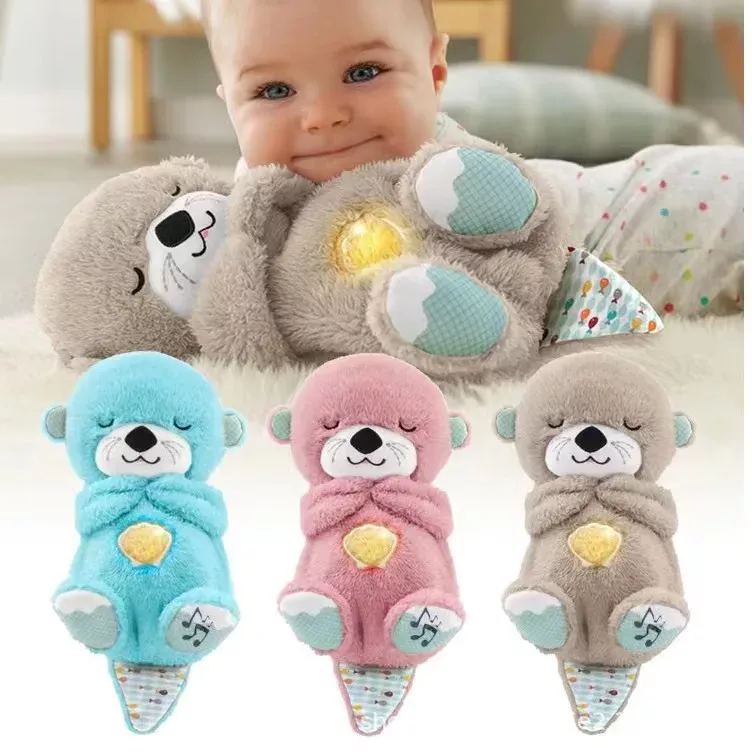 Breathing Otter Baby Soothing Otter Plush Doll Toy Baby Kids Soothing Music Baby Sleeping Companion Sound and Light Doll Toy Gift - Image 4