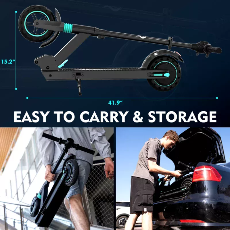 EVERCROSS E8 Electric Scooter - 8" Tires, 350W Motor up to 15 MPH & 12 Miles, 3 Speed Modes Foldable Commuter Electric Scooter - Image 5