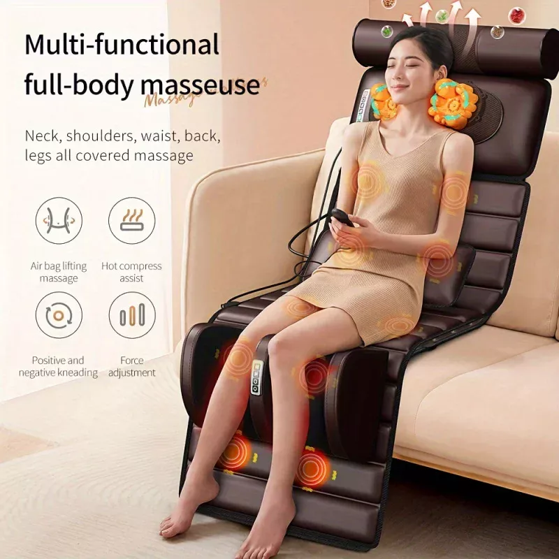 Massage Mat With Heat, 10 Nodes, Full Body Massage Mat, Adjustable Pillows Heating Pads, Full Body Massager For Neck - Image 5