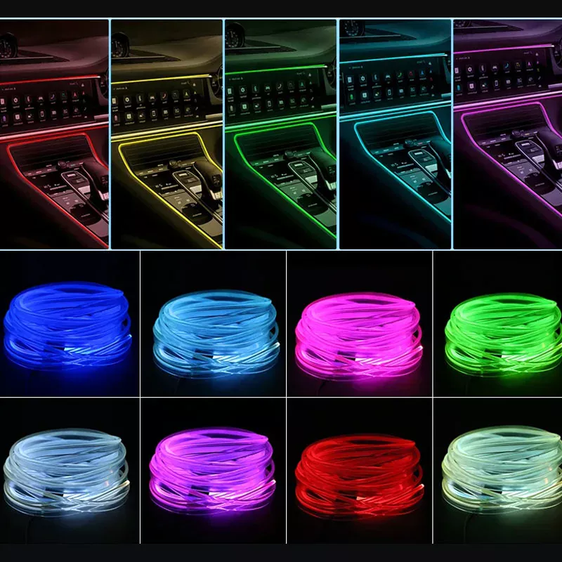 2/3/4/5M RGB Car Interior Ambient LED Light Strip with APP Control - Image 2