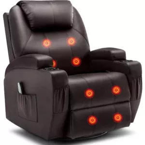 Recliner Chair,Rocking Chair with Massage and Heat 360°