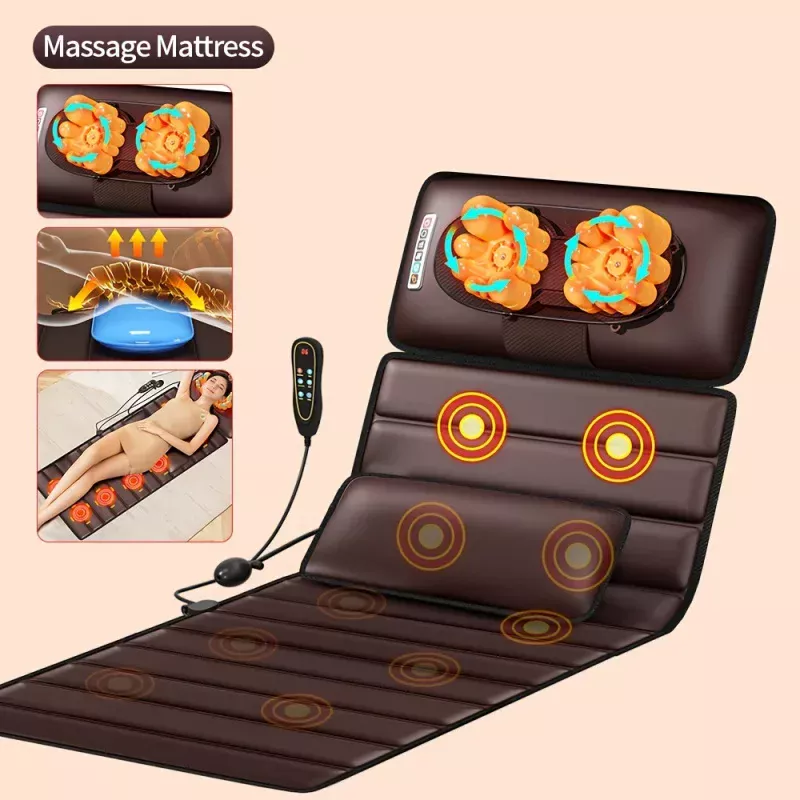 Massage Mat With Heat, 10 Nodes, Full Body Massage Mat, Adjustable Pillows Heating Pads, Full Body Massager For Neck - Image 2